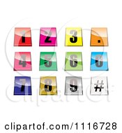 Poster, Art Print Of 3d Shiny And Colorful Number Tab Buttons