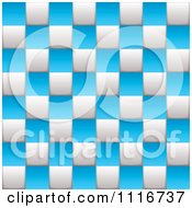 Poster, Art Print Of Blue And White Checkered Board Background