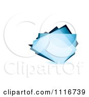 Poster, Art Print Of Abstract Blue Glass Shard Background