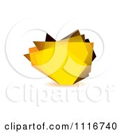 Poster, Art Print Of Abstract Yellow Glass Shard Background