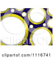 Vector Clipart Of A Blue And Gold Background With White Holes Royalty Free Graphic Illustration