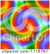 Seamless Rainbow Swirl Background Pattern