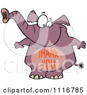 Purple Elephant With A Thank You Belly