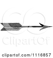 Clipart Of A Retro Vintage Black And White Archery Arrow Royalty Free Vector Illustration by Prawny Vintage