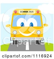 Poster, Art Print Of Happy School Bus Driving