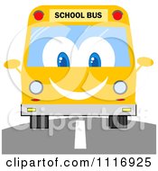 Poster, Art Print Of Happy School Bus On A Road