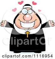 Vector Cartoon Loving Nun In Her Habit Royalty Free Clipart Graphic by Cory Thoman
