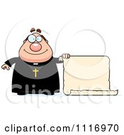 Priest Holding A Scroll Sign