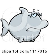 Vector Cartoon Sad Crying Dolphin Royalty Free Clipart Graphic by Cory Thoman