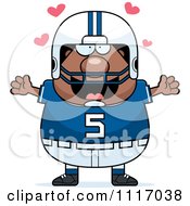 Poster, Art Print Of Amorous Chubby Black Football Player