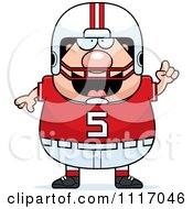 Poster, Art Print Of Chubby White Football Player With An Idea