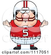 Poster, Art Print Of Careless Shrugging Chubby White Football Player