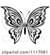 Vector Clipart Black And White Butterfly 6 Royalty Free Graphic Illustration