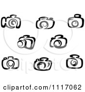 Vector Clipart Black And White Cameras Royalty Free Graphic Illustration by Vector Tradition SM