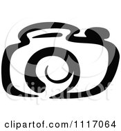 Vector Clipart Black And White Camera 2 Royalty Free Graphic Illustration