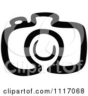 Vector Clipart Black And White Camera 6 Royalty Free Graphic Illustration