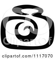 Vector Clipart Black And White Camera 8 Royalty Free Graphic Illustration