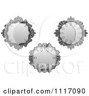 Vector Clipart Ornate Grayscale Frames Royalty Free Graphic Illustration