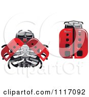 Vector Clipart Racing Ladybug Robots Royalty Free Graphic Illustration