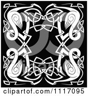 Vector Clipart Celtic Heron Frame 1 Royalty Free Graphic Illustration