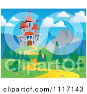 Poster, Art Print Of Mountainous Castle And Path