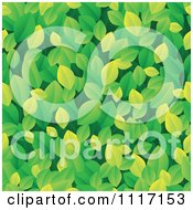 Poster, Art Print Of Seamless Green Leaf Background Pattern