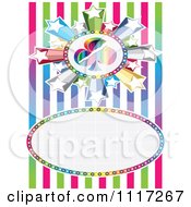 Poster, Art Print Of Starburst And Club Casino Background Frame With Stripes