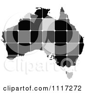 Poster, Art Print Of Grayscale Tiled Australian Map