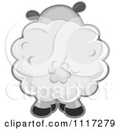 Poster, Art Print Of Rear View Of A Cute Sheep