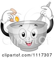 Poster, Art Print Of Happy Mixing Bowl Cracking An Egg And Using A Whisk