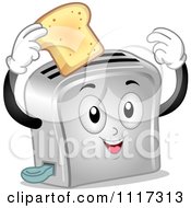 Poster, Art Print Of Happy Toaster Holding A Slice Of Bread