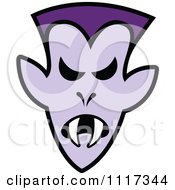 Cartoon Of A Halloween Vampire With An Angry Expression Royalty Free Vector Clipart