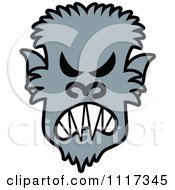 Cartoon Of A Halloween Werewolf With An Angry Expression Royalty Free Vector Clipart by Zooco