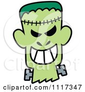 Poster, Art Print Of Halloween Frankenstein With A Naughty Grin