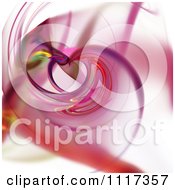 Clipart Of A Purple Fractal Heart Tunnel Royalty Free CGI Illustration