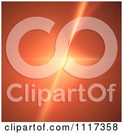 Clipart Of A Star Shining In Orange Royalty Free CGI Illustration by oboy
