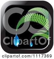 Fern And Droplet Black Icon