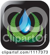 Poster, Art Print Of Fern And Water Droplet Icon