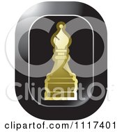 Gold Bishop Chess Piece Icon
