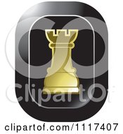 Poster, Art Print Of Gold Rook Chess Piece Icon