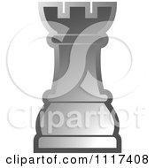 Clipart Of A Gray Rook Chess Piece Royalty Free Vector Illustration by Lal Perera