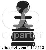 Clipart Of A Black Pawn Chess Piece Royalty Free Vector Illustration by Lal Perera