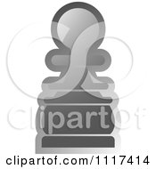 Clipart Of A Gray Pawn Chess Piece Royalty Free Vector Illustration by Lal Perera