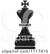 Clipart Of A Black King Chess Piece Royalty Free Vector Illustration by Lal Perera