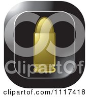 Clipart Of A Golden Bullet Icon Royalty Free Vector Illustration by Lal Perera