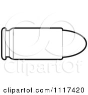 Clipart Of A Black And White Bullet Royalty Free Vector Illustration by Lal Perera