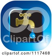 Poster, Art Print Of Dripping Tap Water Faucet Icon 1