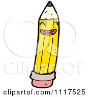 School Cartoon Of A Yellow Pencil Character 8 Royalty Free Vector Clipart