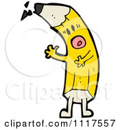 School Cartoon Of A Yellow Pencil Character 15 Royalty Free Vector Clipart