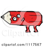 Poster, Art Print Of Red Pencil Character 4